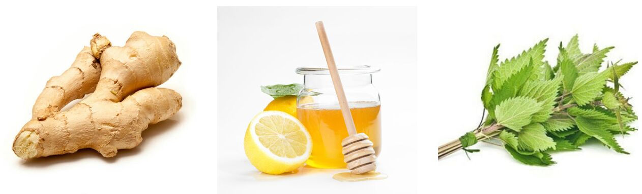 Ginger from honey brace nettle