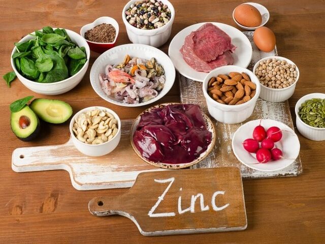 Products with zinc