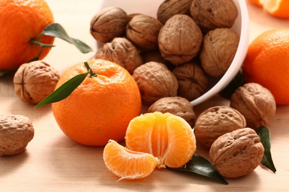 Citrus fruits and nuts for potency