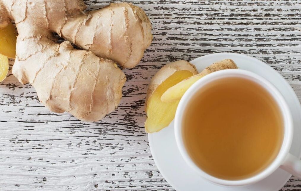 Tea with ginger for potency